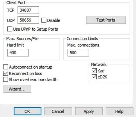configuración de emule 2022.
